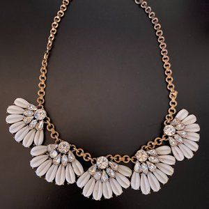 J. Crew White Jeweled Necklace